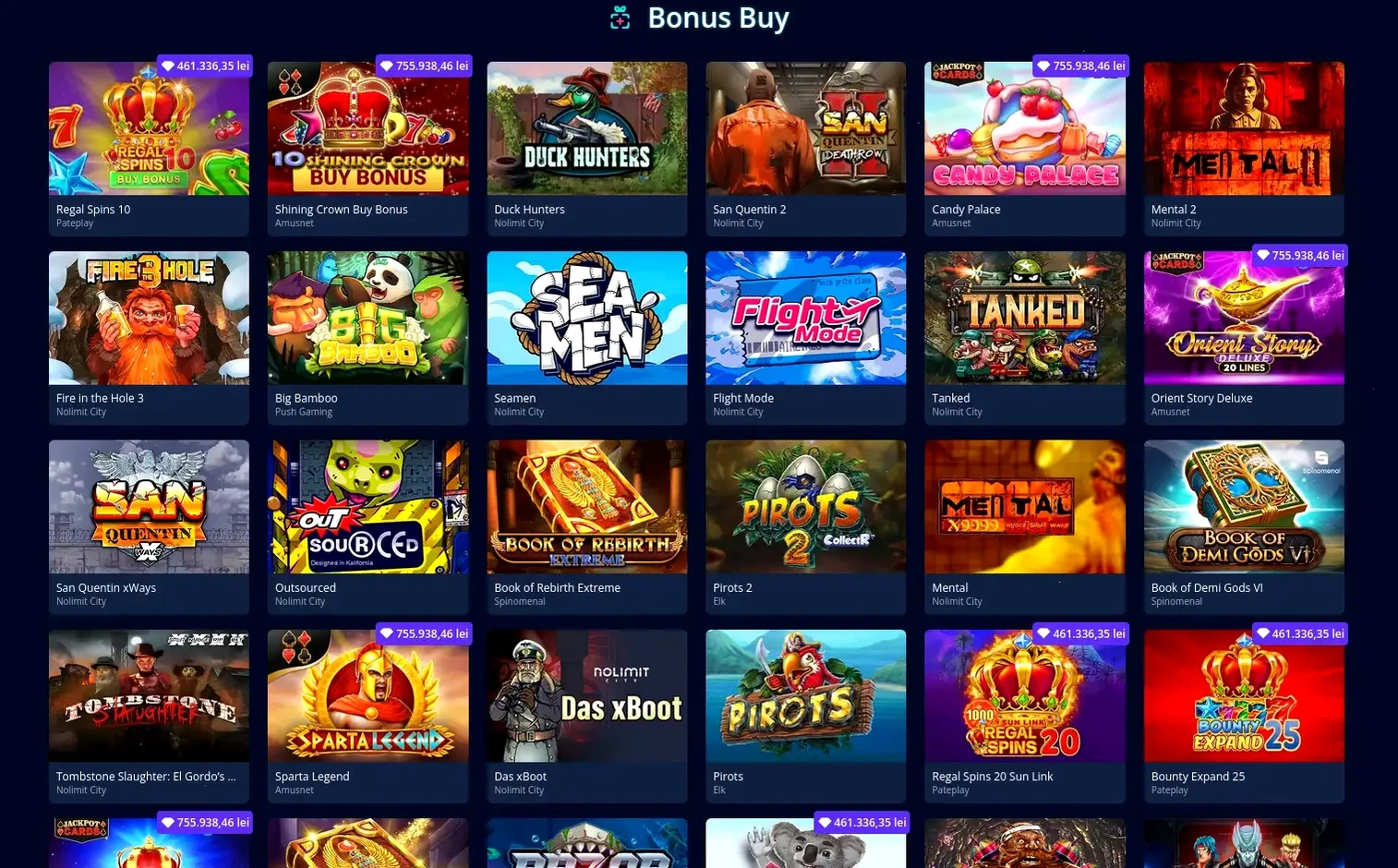 Cosmo Casino Registrierung und Spieleauswahl
